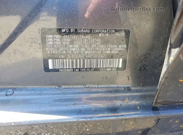 JF1GUABC5R8389965 2024 SUBARU IMPREZA Charcoal Շարժիչի բաժամունքի տեսք