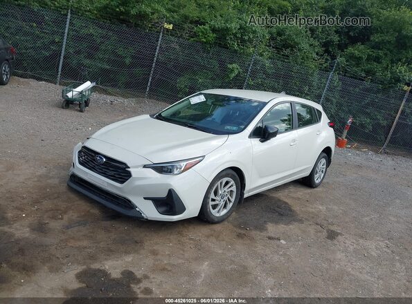 JF1GUABC5S8342103 2025 SUBARU IMPREZA White Առջևի ձախ երեք քառորդ տեսարան