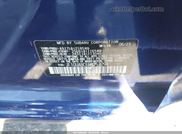 JF1GUABC6R8253294 2024 SUBARU IMPREZA Синий Вид подкапотного пространства
