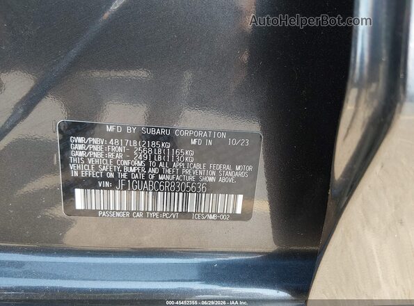 JF1GUABC6R8305636 2024 SUBARU IMPREZA Gray Engine compartment view