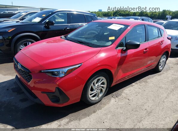 JF1GUABC6R8310366 2024 SUBARU IMPREZA Red წინა მარცხენა ხედი სამი მეოთხედიდან
