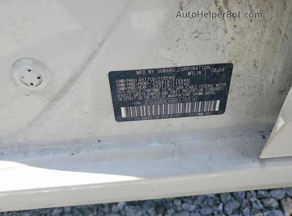 JF1GUABC6R8376836 2024 SUBARU IMPREZA White 