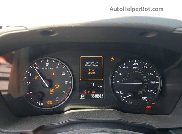 JF1GUABC7R8336300 2024 SUBARU IMPREZA Gray Widok zestawu wskaźników