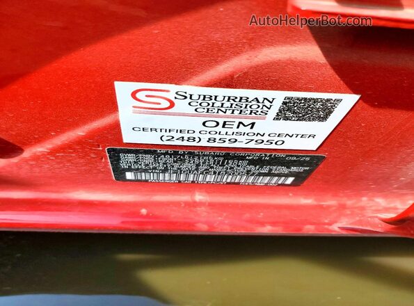 JF1GUAFC4T8200577 2026 SUBARU IMPREZA Red Engine compartment view