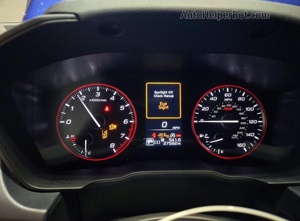 JF1GUHJC1R8262477 2024 SUBARU IMPREZA Blue Instrument cluster view