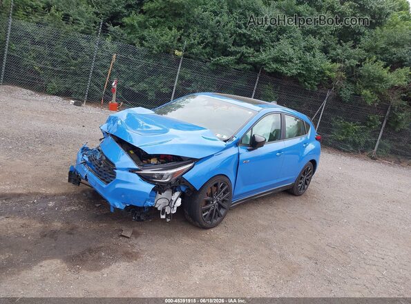 JF1GUHJC3R8868007 2024 SUBARU IMPREZA Blue Առջևի ձախ երեք քառորդ տեսարան