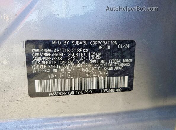 JF1GUHJC5R8347578 2024 SUBARU IMPREZA Silver 