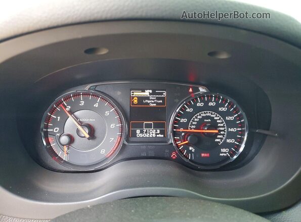 JF1VA1B65K9816992 2019 SUBARU WRX Серый Вид щитка приборов