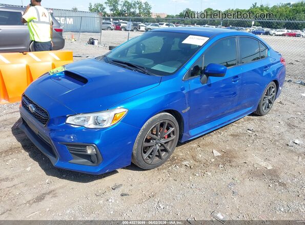 JF1VA1B69J9801863 2018 SUBARU WRX Синий Передняя левая четверть