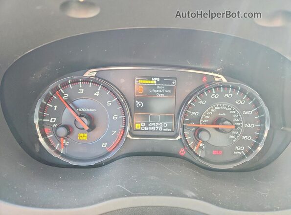 JF1VA1B69L9806483 2020 SUBARU WRX White Widok zestawu wskaźników