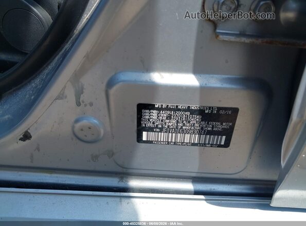 JF1VA1E63G9830747 2016 SUBARU WRX Silver Շարժիչի բաժամունքի տեսք
