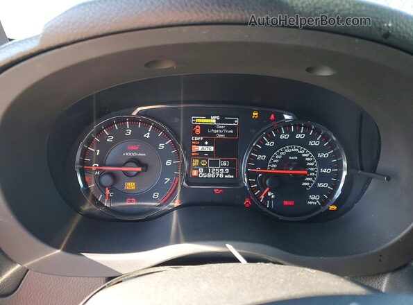 JF1VA2E65L9805185 2020 SUBARU WRX Gray Instrument cluster view