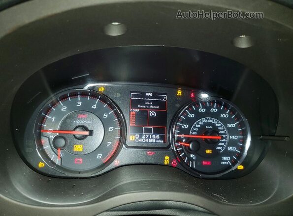 JF1VA2E66L9809486 2020 SUBARU WRX Белый Вид щитка приборов