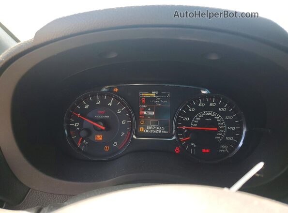 JF1VA2E69L9805464 2020 SUBARU WRX Silver Вид щитка приладів