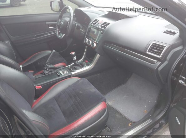 JF1VA2V60H9814464 2017 SUBARU WRX STI Black Widok wnętrza z przodu