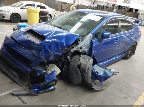 JF1VA2W63M9812989 2021 SUBARU WRX STI Blue Առջևի ձախ երեք քառորդ տեսարան
