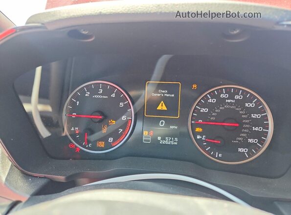 JF1VBAH60R9807907 2024 SUBARU WRX Red Widok zestawu wskaźników