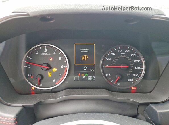 JF1VBAH61S9810627 2025 SUBARU WRX Белый Вид щитка приборов