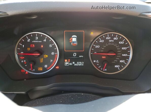 JF1VBAH64P8814555 2023 SUBARU WRX White Instrument cluster view