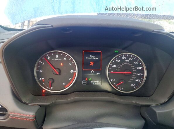 JF1VBAH68S9808373 2025 SUBARU WRX Синий Вид щитка приборов