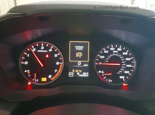 JF1VBAL63N9016840 2022 SUBARU WRX Blue Вид щитка приладів