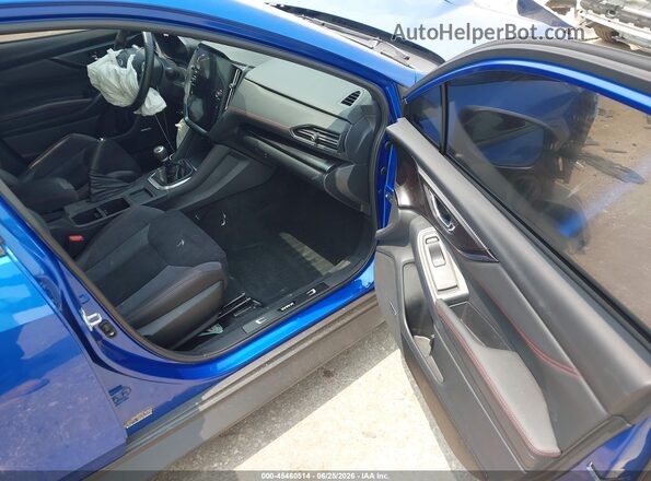 JF1VBAL68N9031902 2022 SUBARU WRX Blue Front interior view