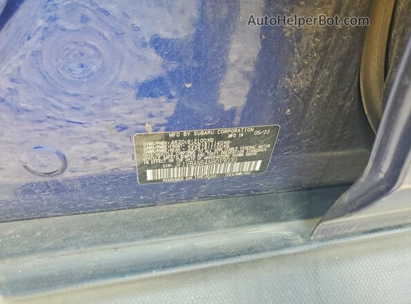 JF1VBAN64N8013030 2022 SUBARU WRX Синий Вид подкапотного пространства