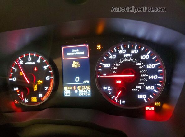 JF1VBAN64S8803200 2025 SUBARU WRX Blue Սարքավորումների վահանակի տեսք