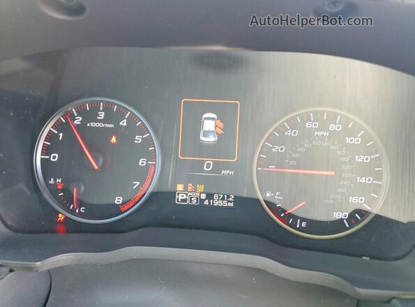 JF1VBAU62N8014548 2022 SUBARU WRX Синий Вид щитка приборов