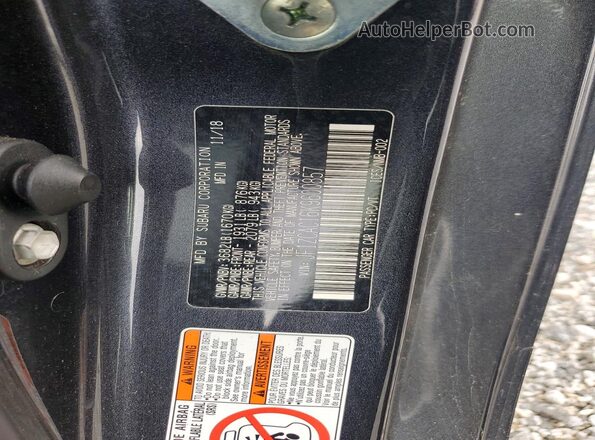 JF1ZCAC16K9600857 2019 SUBARU BRZ Черный Вид наклейки с VIN-кодом