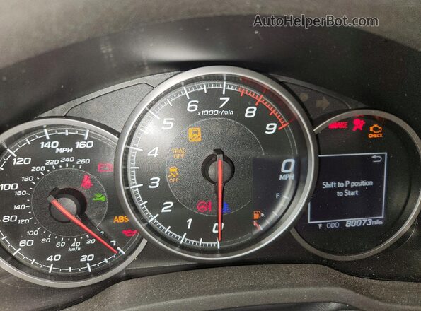 JF1ZCAC1XJ8601403 2018 SUBARU BRZ Серебряный Вид щитка приборов