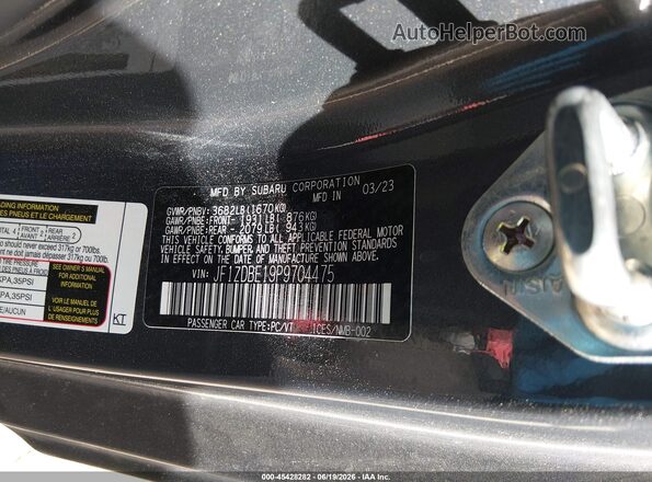 JF1ZDBE19P9704475 2023 SUBARU BRZ Black Engine compartment view