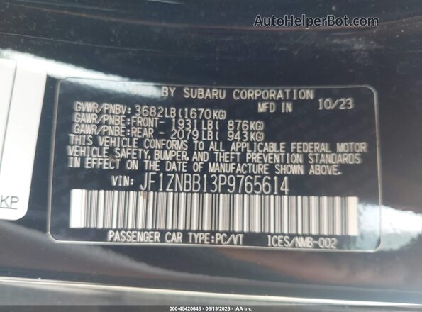 JF1ZNBB13P9765614 2023 TOYOTA GR86 Черный Вид подкапотного пространства