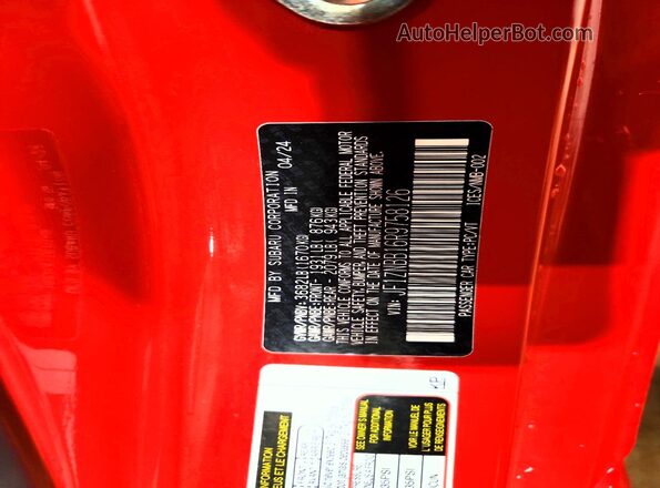 JF1ZNBB16R9758126 2024 TOYOTA GR86 Red Vista del compartimento del motor
