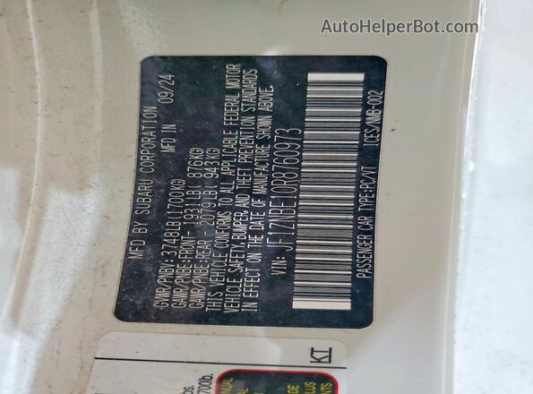 JF1ZNBE10R8760973 2024 TOYOTA GR86 White Widok komory silnika