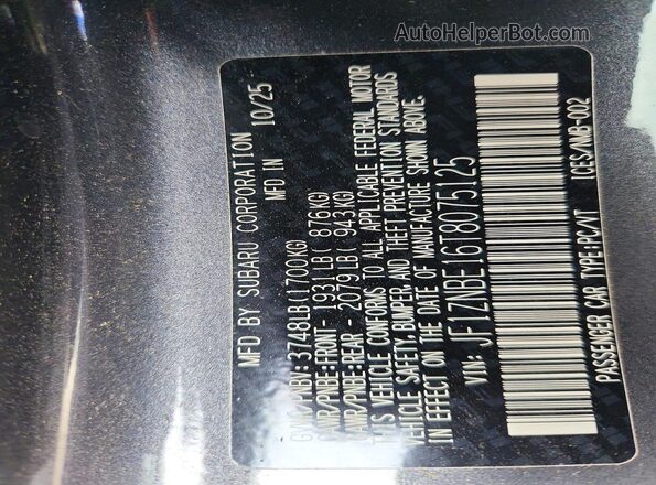 JF1ZNBE16T8075125 2026 TOYOTA GR Black Vista del compartimento del motor
