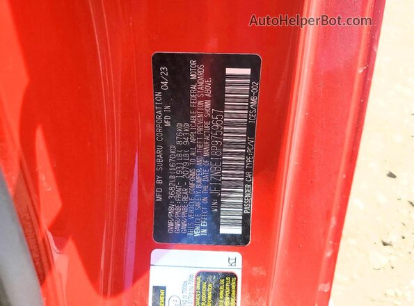 JF1ZNBE18P9759657 2023 TOYOTA GR Красный Вид подкапотного пространства
