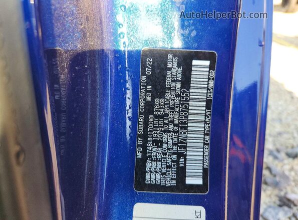 JF1ZNBF13P8751552 2023 TOYOTA GR Синий Вид подкапотного пространства
