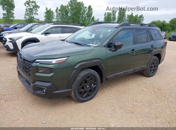 JF2BUPDD1TY501988 2026 SUBARU OUTBACK Green წინა მარცხენა ხედი სამი მეოთხედიდან