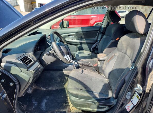 JF2GPABC1G8293458 2016 SUBARU CROSSTREK Black წინა სალონის ხედი