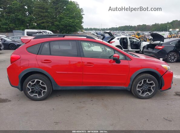 JF2GPABC4G8309989 2016 SUBARU CROSSTREK Red Vista interior trasera