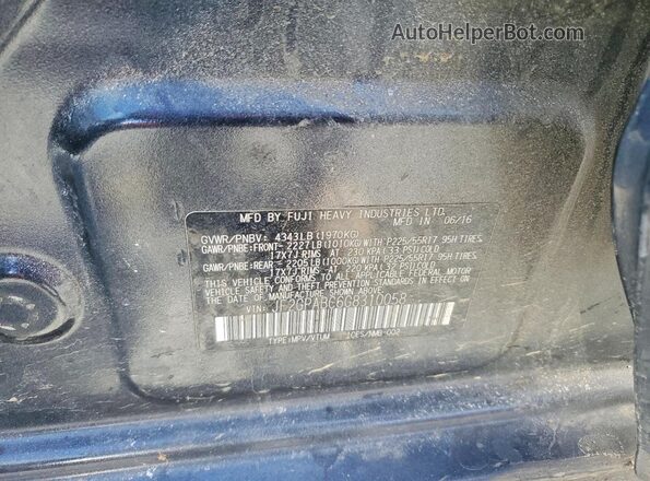 JF2GPABC6G8310058 2016 SUBARU CROSSTREK Black 