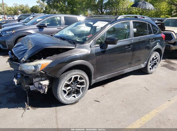 JF2GPABC7G8227058 2016 SUBARU CROSSTREK Black Առջևի ձախ երեք քառորդ տեսարան