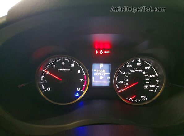 JF2GPABC7G8231479 2016 SUBARU CROSSTREK White ხელსაწყოთა პანელის ხედი