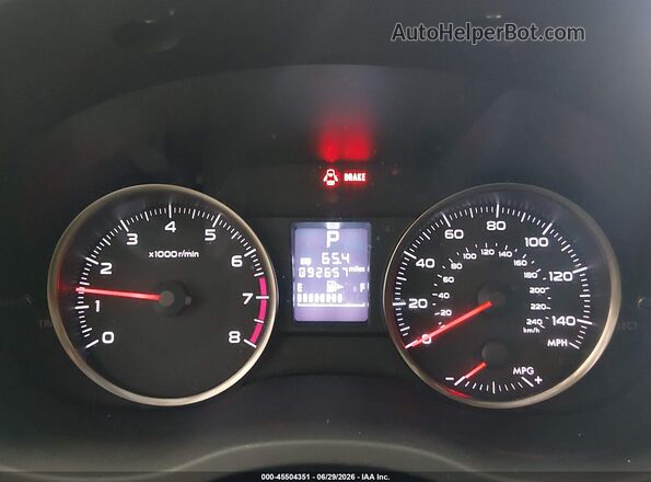 JF2GPABCXG8306577 2016 SUBARU CROSSTREK Gray უკანა სავარძლების ხედი
