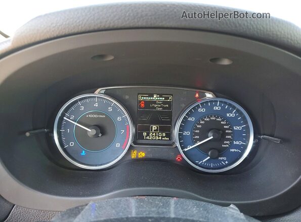 JF2GPADC0GH228436 2016 SUBARU CROSSTREK Black Widok zestawu wskaźników