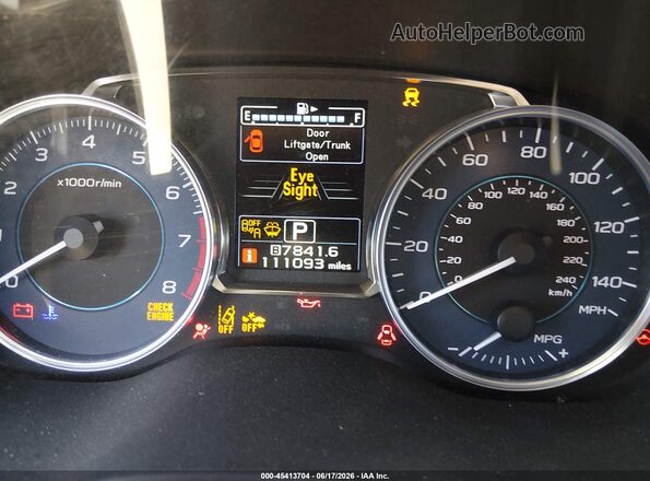 JF2GPADC4GH315644 2016 SUBARU CROSSTREK Gray უკანა სავარძლების ხედი