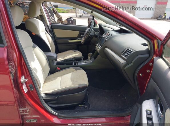 JF2GPADC6G8231048 2016 SUBARU CROSSTREK Maroon Front interior view