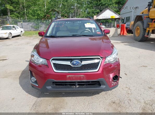 JF2GPADC6G8231048 2016 SUBARU CROSSTREK Maroon Instrument cluster view