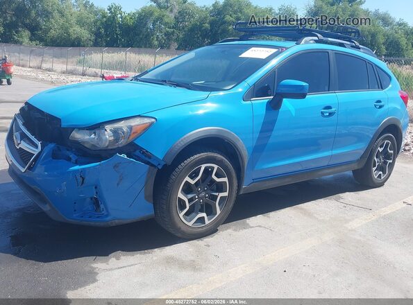 JF2GPADC9HH253322 2017 SUBARU CROSSTREK Blue Առջևի ձախ երեք քառորդ տեսարան